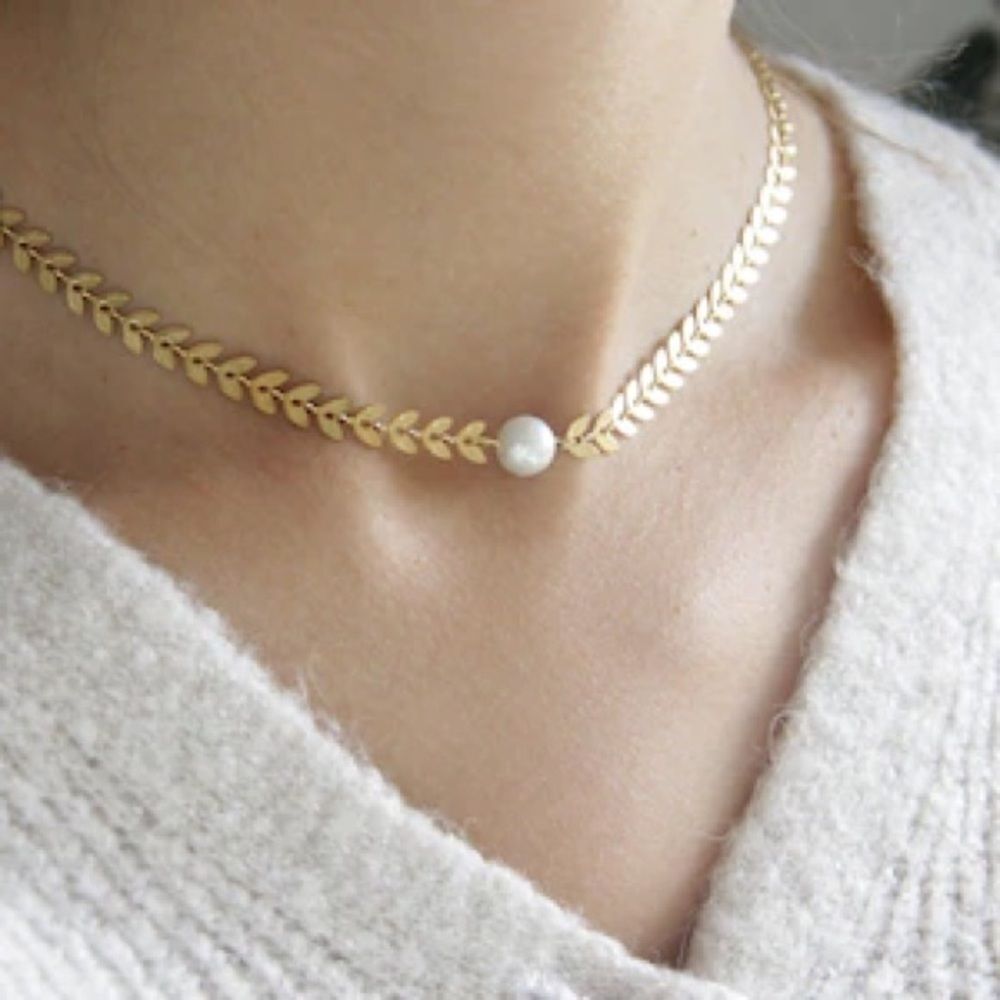 boho pearl necklace A766 - Picture 2 of 5